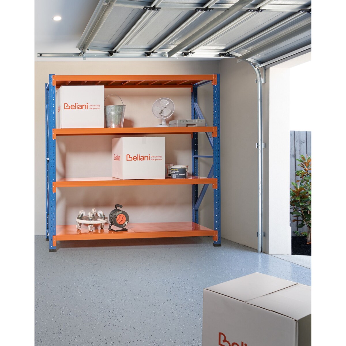 Regał magazynowy FIUGGI Metal 200 cm 60 cm Pomarańczowy