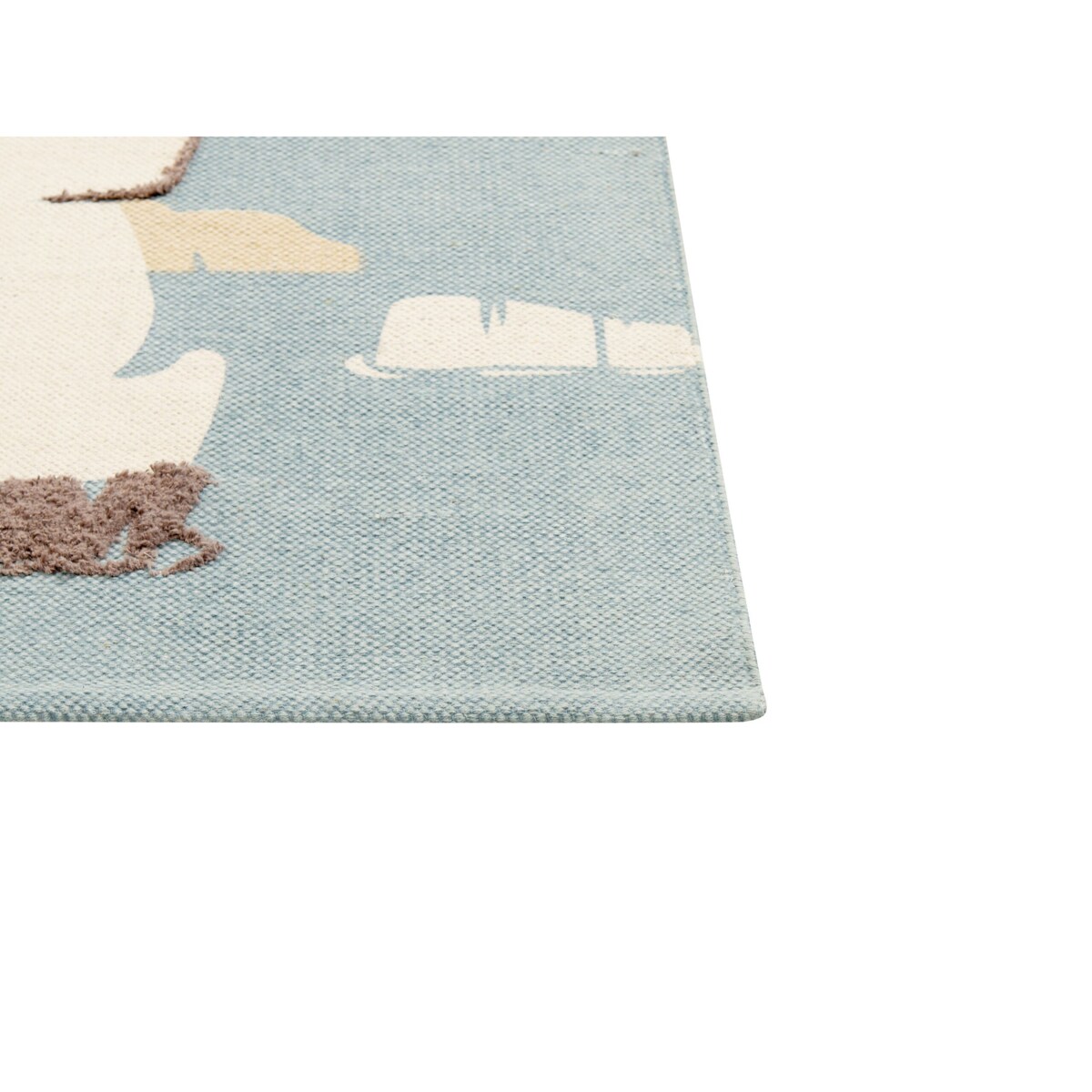 Dywan dziecięcy bawełniany motyw niedźwiedzia polarnego 80 x 150 cm wielokolorowy BARUS