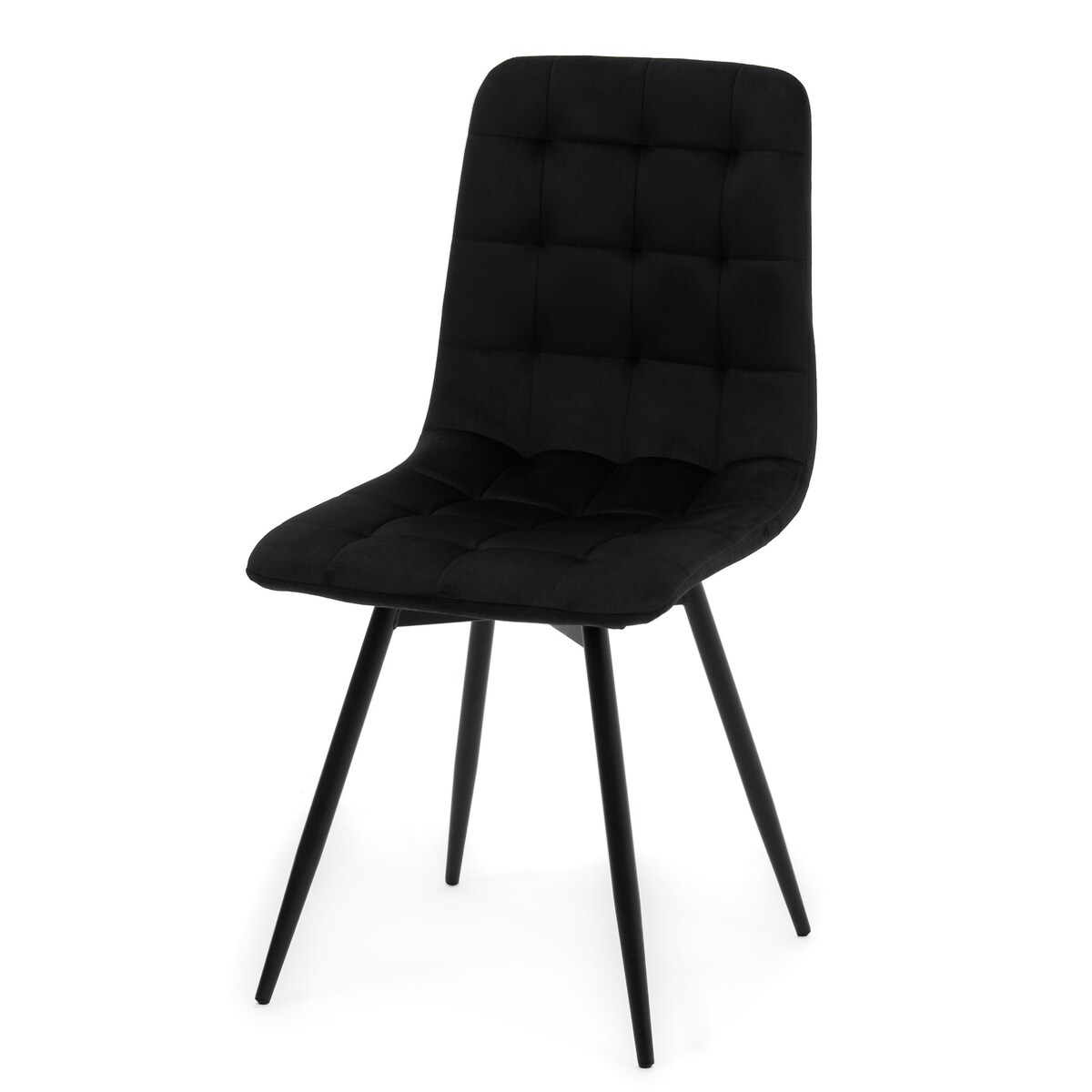 Krzesło tapicerowane obrotowe do salonu ARCO czarny welur