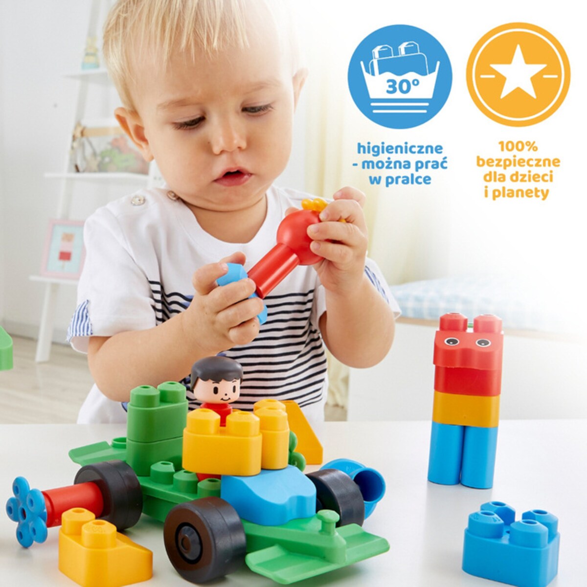 Miękkie Klocki Konstrukcyjne Miasto 50 el. 18m+ PolyM