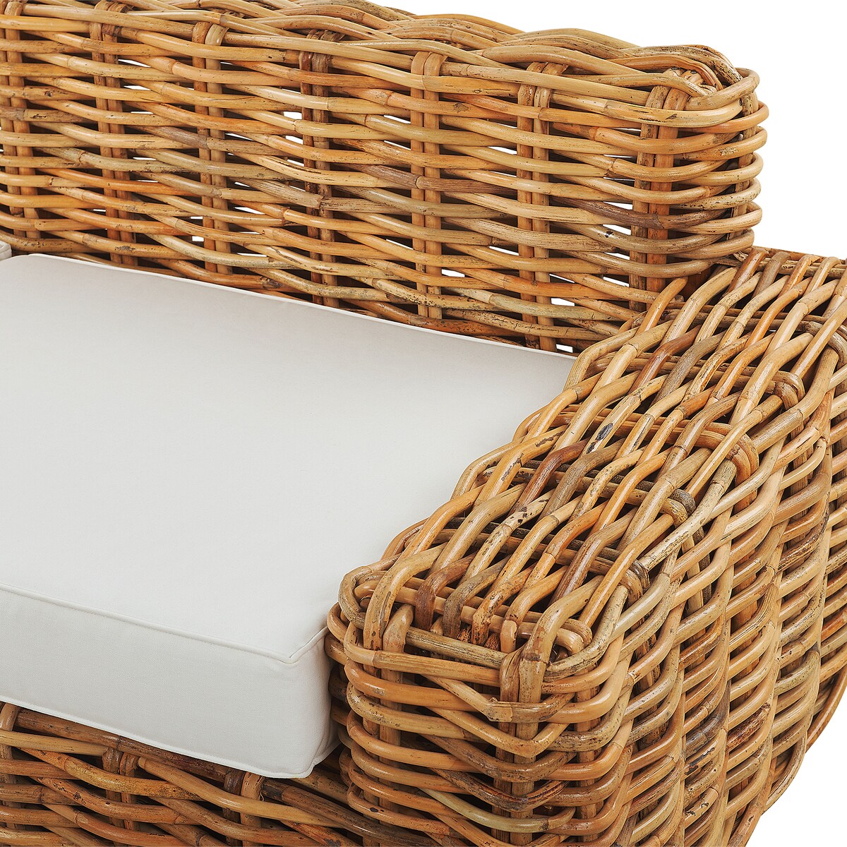 Sofa ogrodowa dla 3 osób FORLI Rattan Naturalny