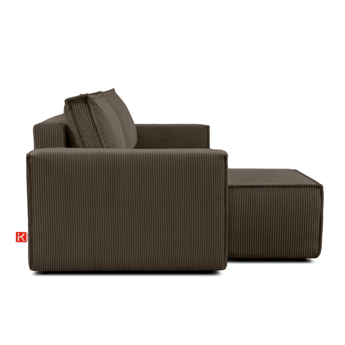 KONSIMO NAPI Uniwersalny narożnik z funkcją spania, brązowy, prawy/lewy