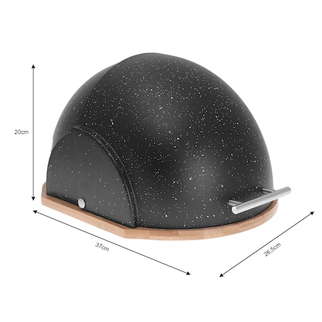 Chlebak bambusowo-akrylowy czarny marmurek KLAUSBERG