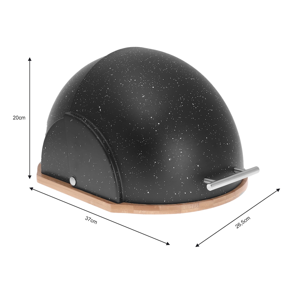 Chlebak bambusowo-akrylowy czarny marmurek KLAUSBERG