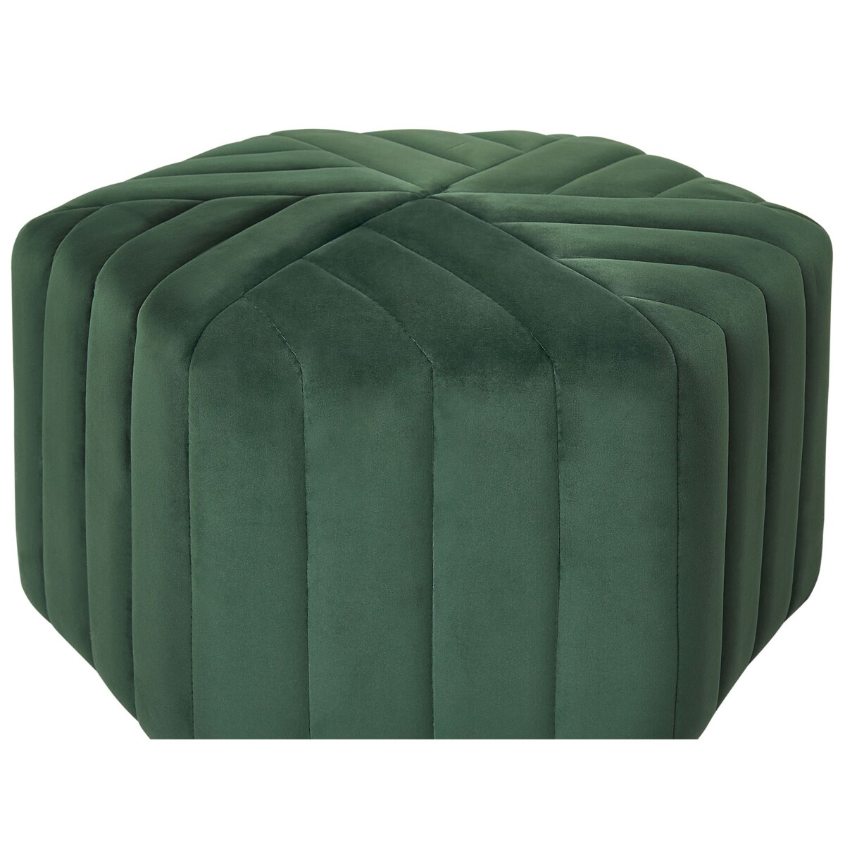 Puf MURIETTA Welur Ciemnozielony 53 x 48 x 29 cm