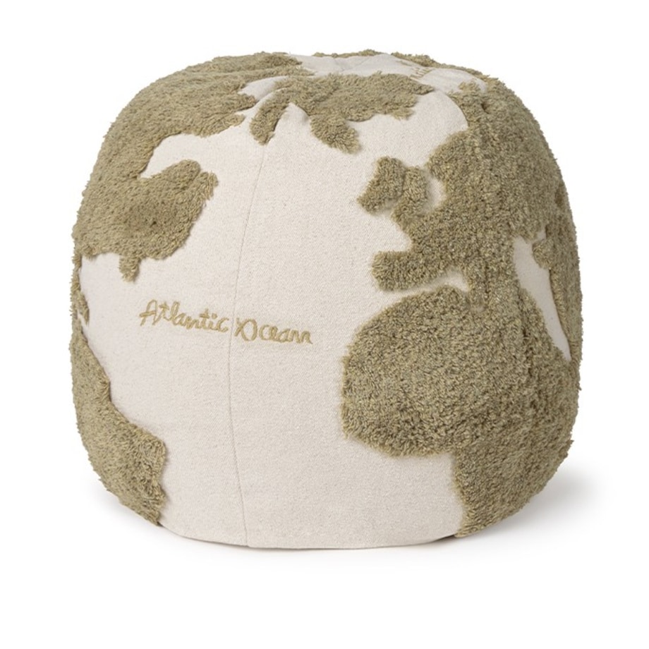 Pufa Mapa Świata Rugcycled Lorena Canals