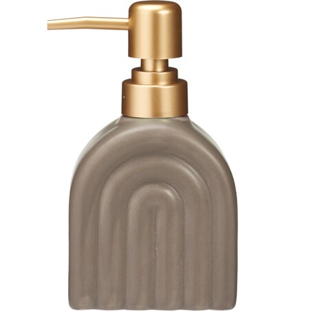 Dozownik na mydło 15x9x6 cm ceramiczny 320 ml TOPIK brązowy