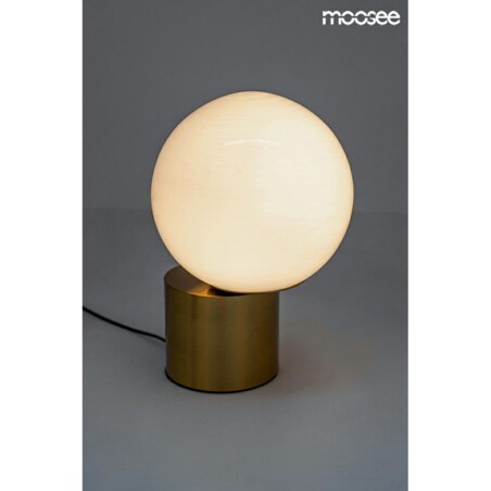 Lampa stołowa Parla MSE010300141 szklana kula biała złota