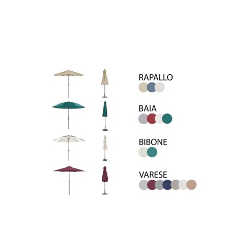 Zestaw ogrodowy metalowy stół i 4 krzesła jasnoniebieski CALVI z parasolem (16 opcji do wyboru)