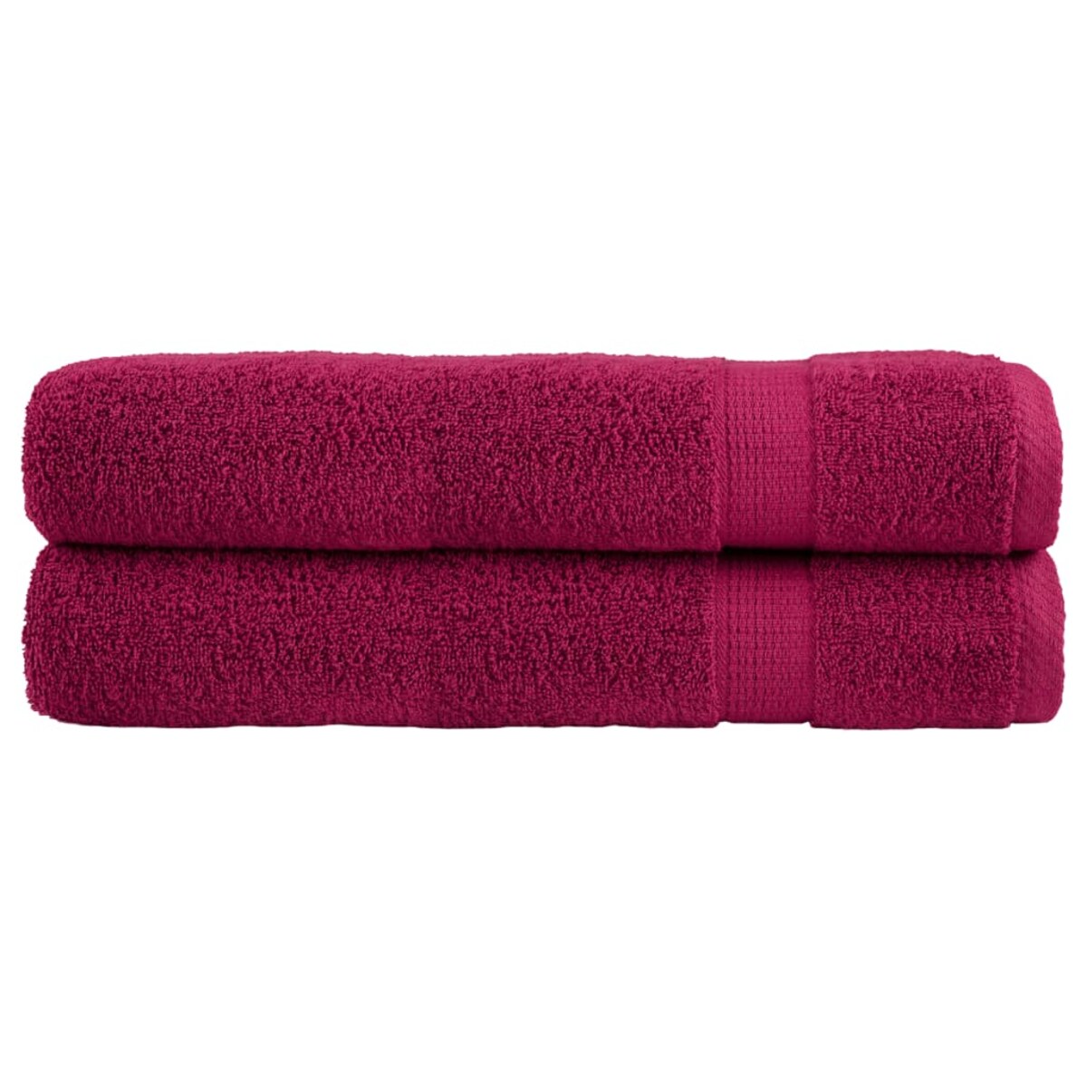 vidaXL Ręczniki premium SOLUND, 2 szt., bordowe, 80x200 cm, 600 g/cm²