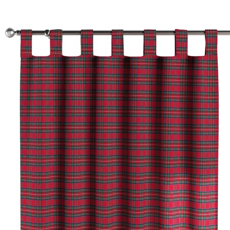 Zasłona na szelkach 1 szt. 130x260 czerwona kratka
