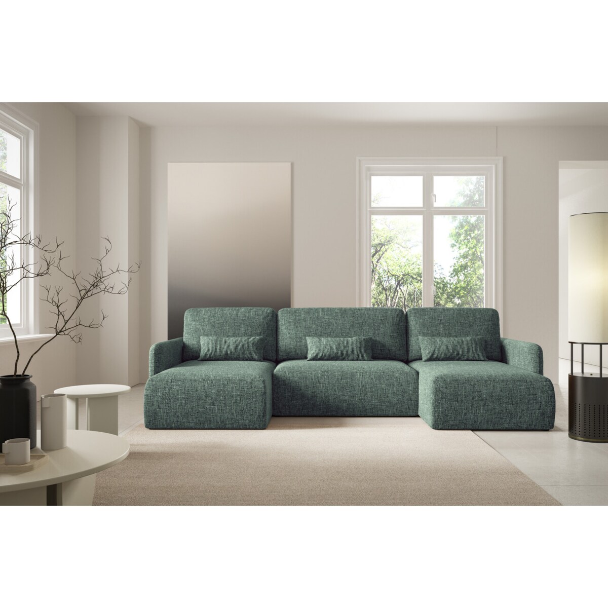 Narożnik LIVELLO U z funkcją spania Kolor: IMO 40