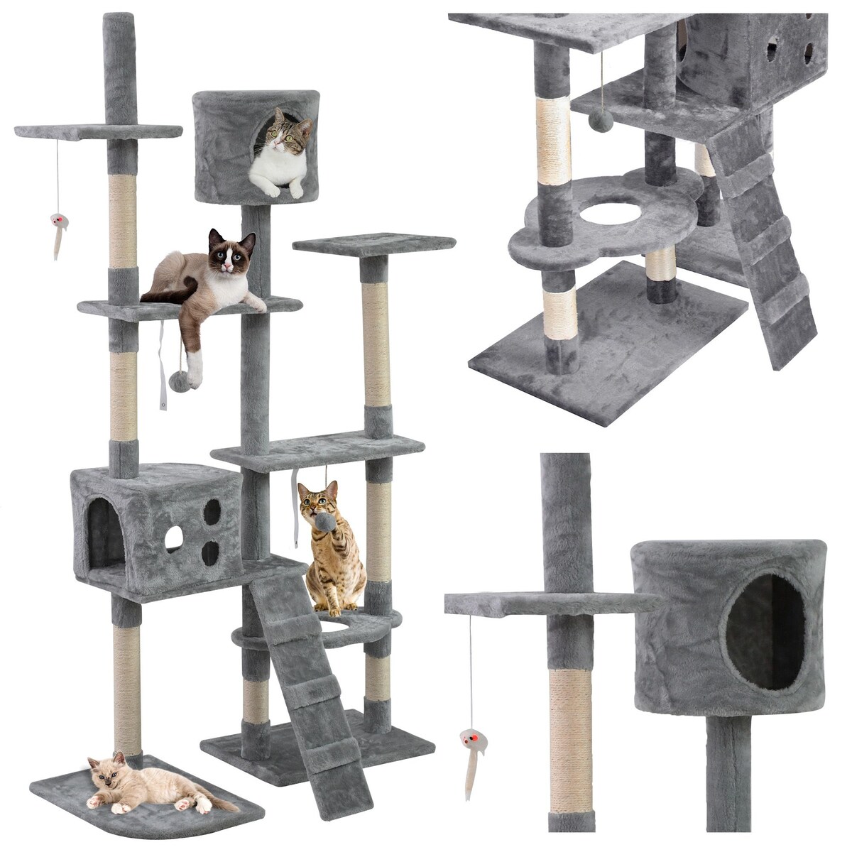 DRAPAK DLA KOTÓW SZARY 370159