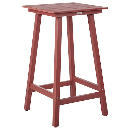 Stolik ogrodowy barowy ADIRONDACK 60 cm 59 cm Materiał syntetyczny Czerwony