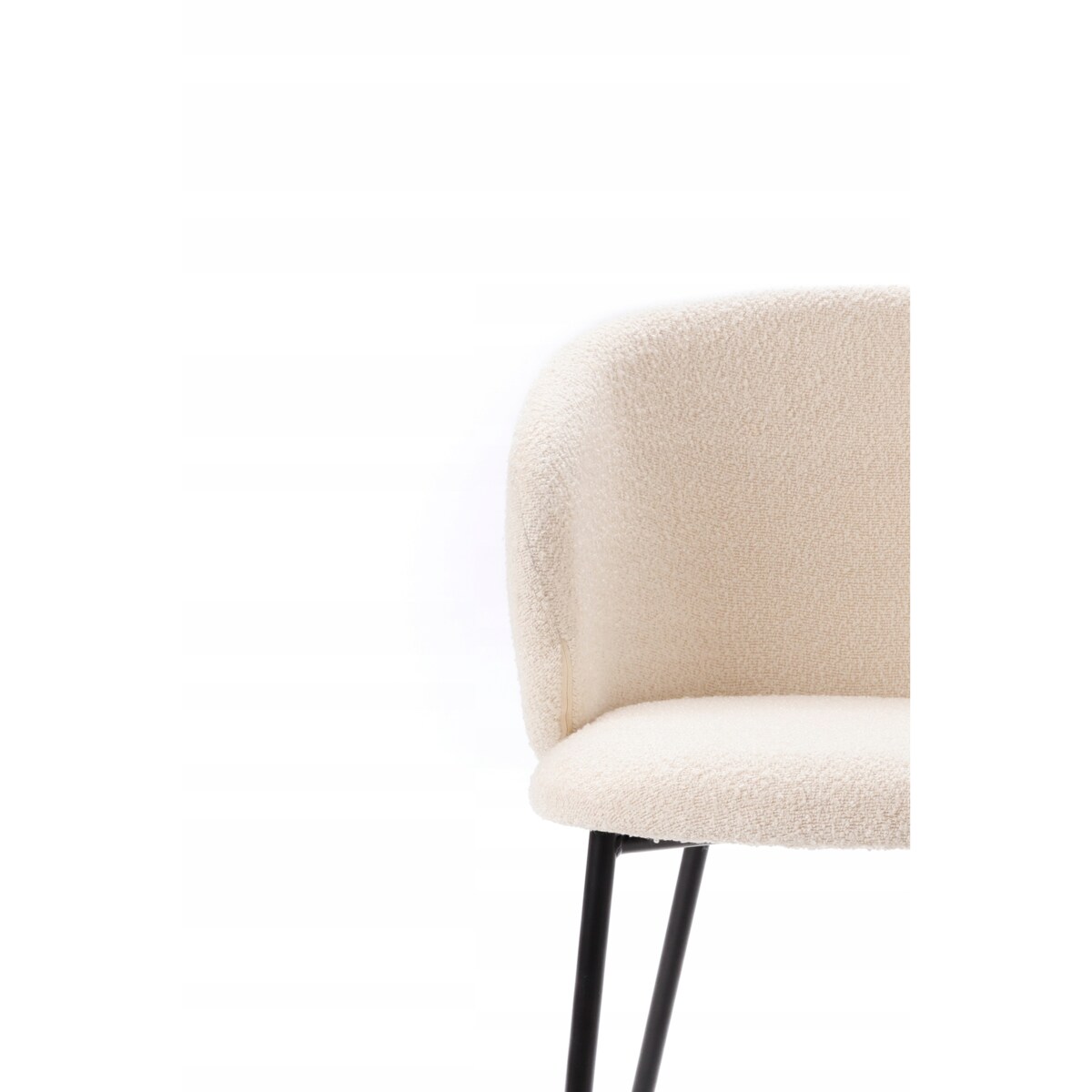 ZESTAW 2 SZTUK Krzesła ZENAR Biało-Czarne Tapicerowane Nowoczesne Loft