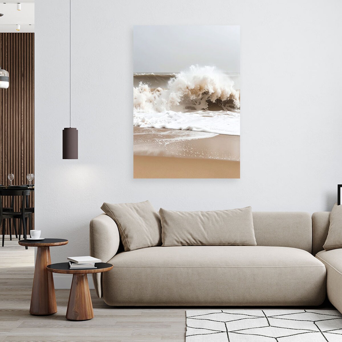 Obraz do salonu sypialni jadalni, Plaża morze wzburzone fale natura 40x60