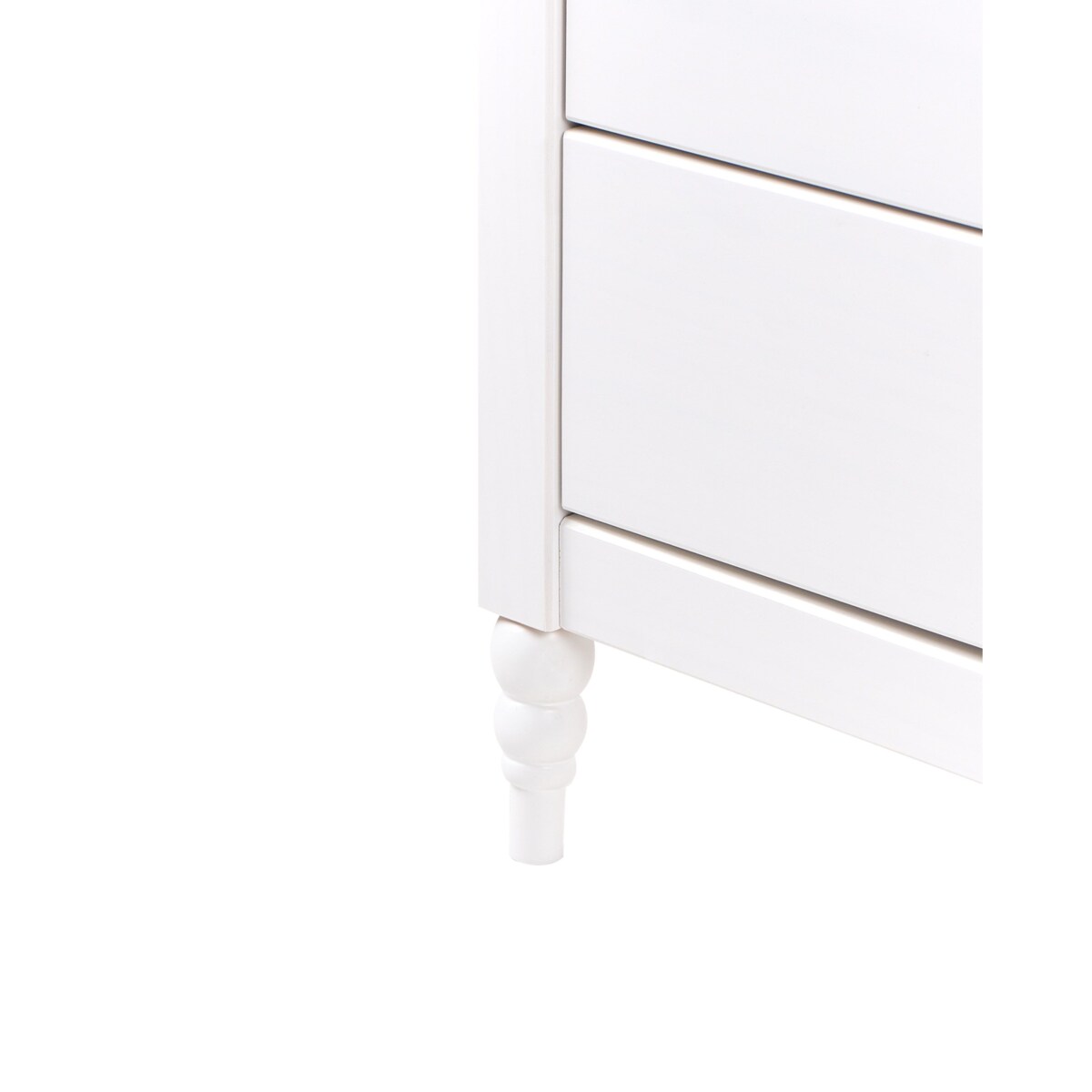 Szafka nocna 2 szuflady SHILLINGTON Drewno sosnowe Brązowy/ biały