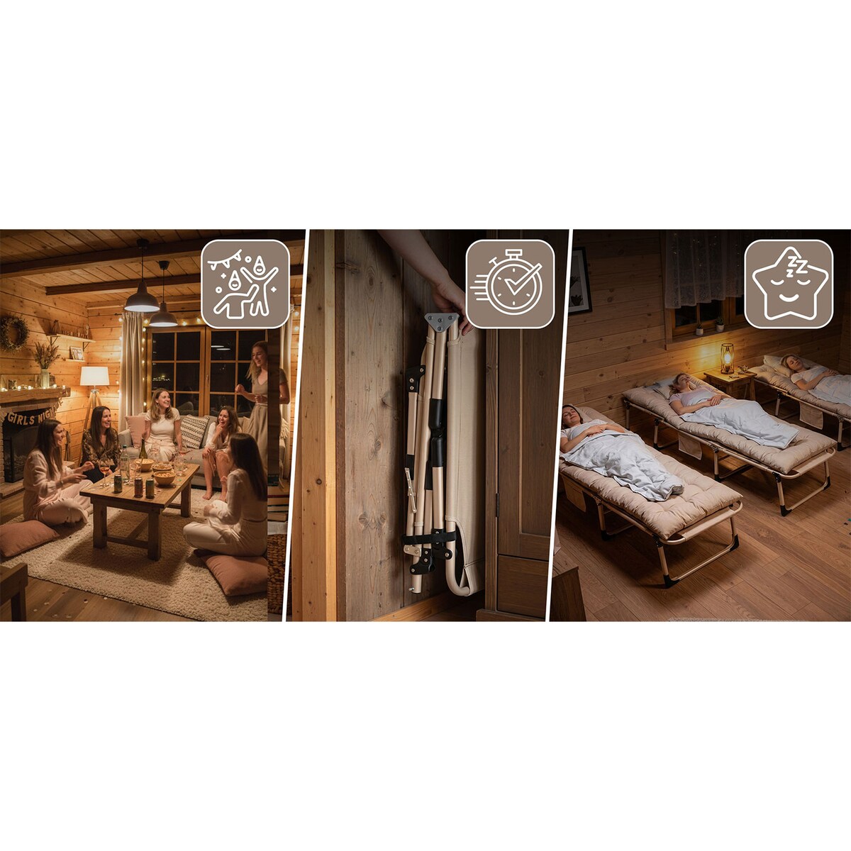 Leżak ogrodowy Sofotel ChillWell Dream Beżowy turystyczne składane +materac +poduszka +pokrowiec