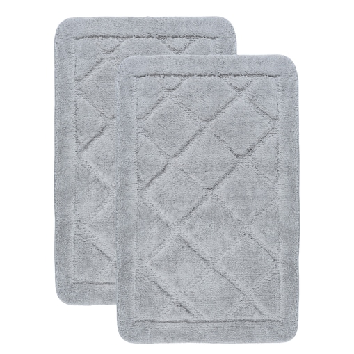 Zestaw 2szt Dywanik łazienkowy Soft 40x60 cm antypoślizgowy szary