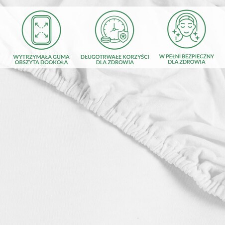 Prześcieradło ochronne wodoodporne z gumką 2w1, rozmiar 60x120 SMARTCEL kolor biały