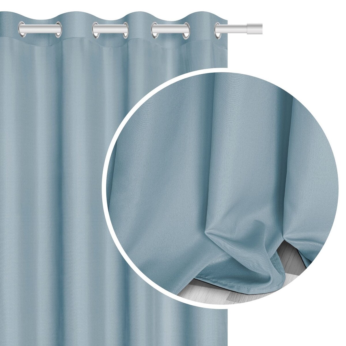 błękitna zasłona gotowa 140x250 viva DO SALONU SYPIALNI