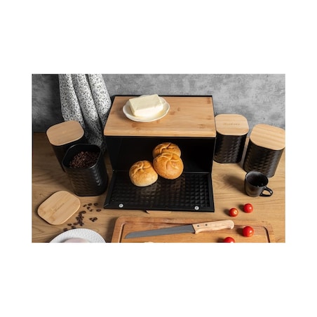 Brunbeste chlebak z zestawem 4 pojemników kuchennych i nożem 63909