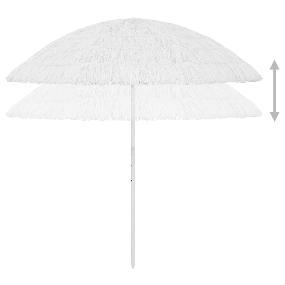 vidaXL Parasol plażowy w hawajskim stylu, biały, 300 cm