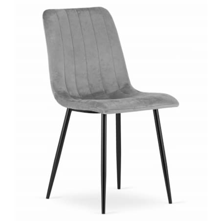 Krzesło Do Jadalni Kuchni Salonu Lava - Jasny Szary Aksamit