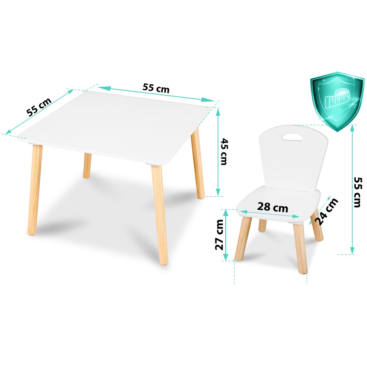 Stolik dla dzieci + 2 krzesełka, zestaw Ricokids RC-848