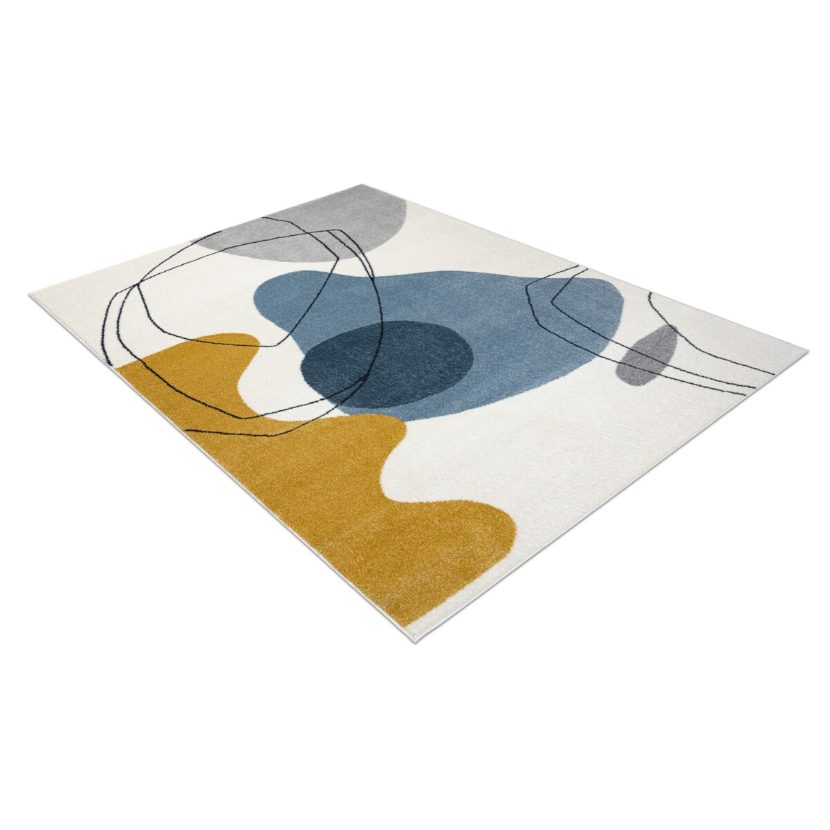 Dywan FUSION 7158 biały / żółty / 140x190 cm