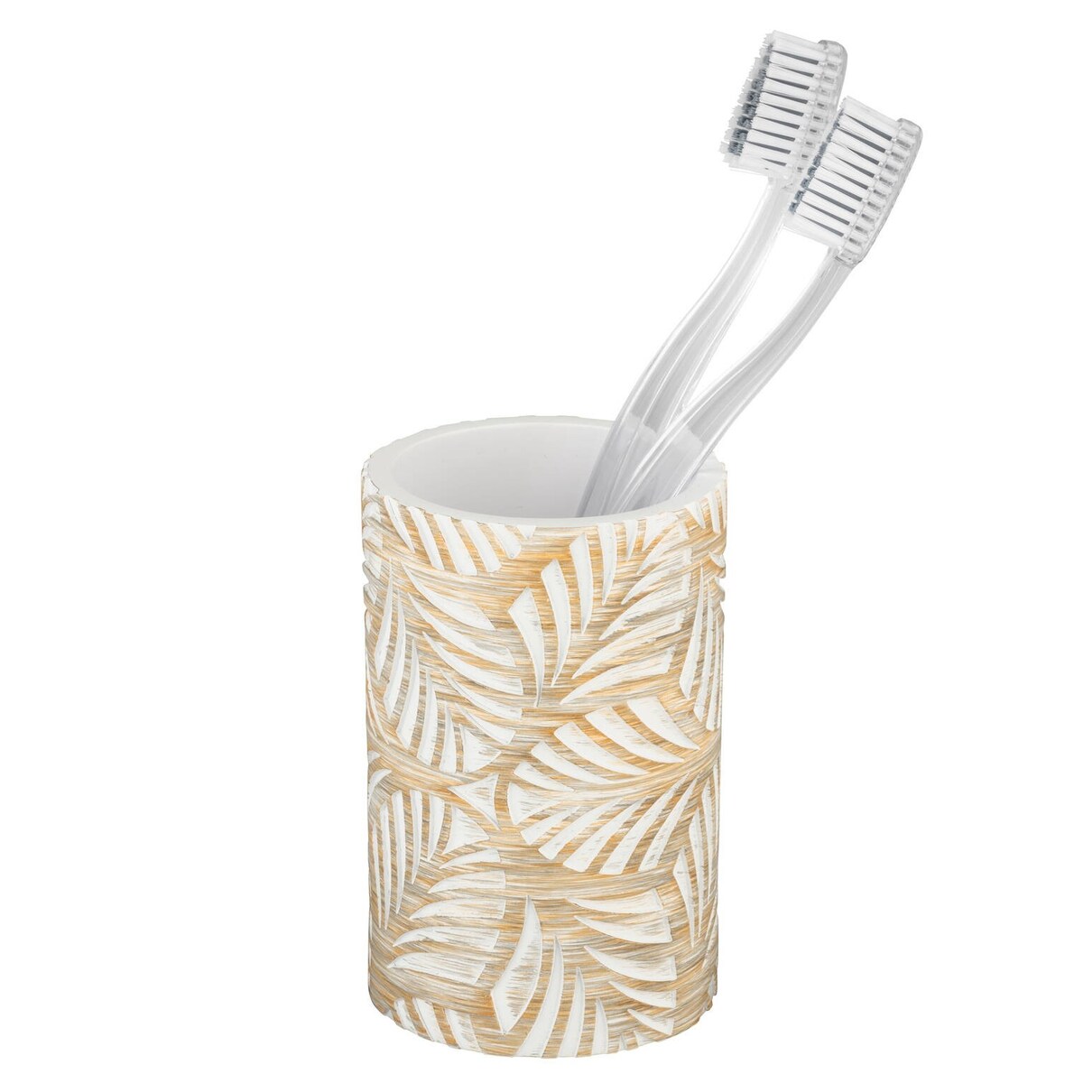 Kubek łazienkowy liście złoty Foglie 490 ml Ø 7 cm