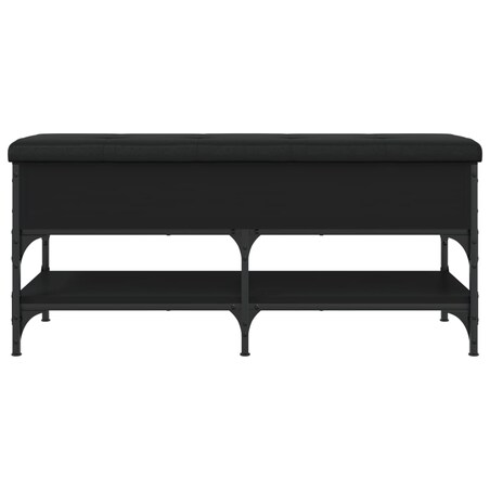 vidaXL Ławka na buty, czarna, 102x42x45 cm, materiał drewnopochodny