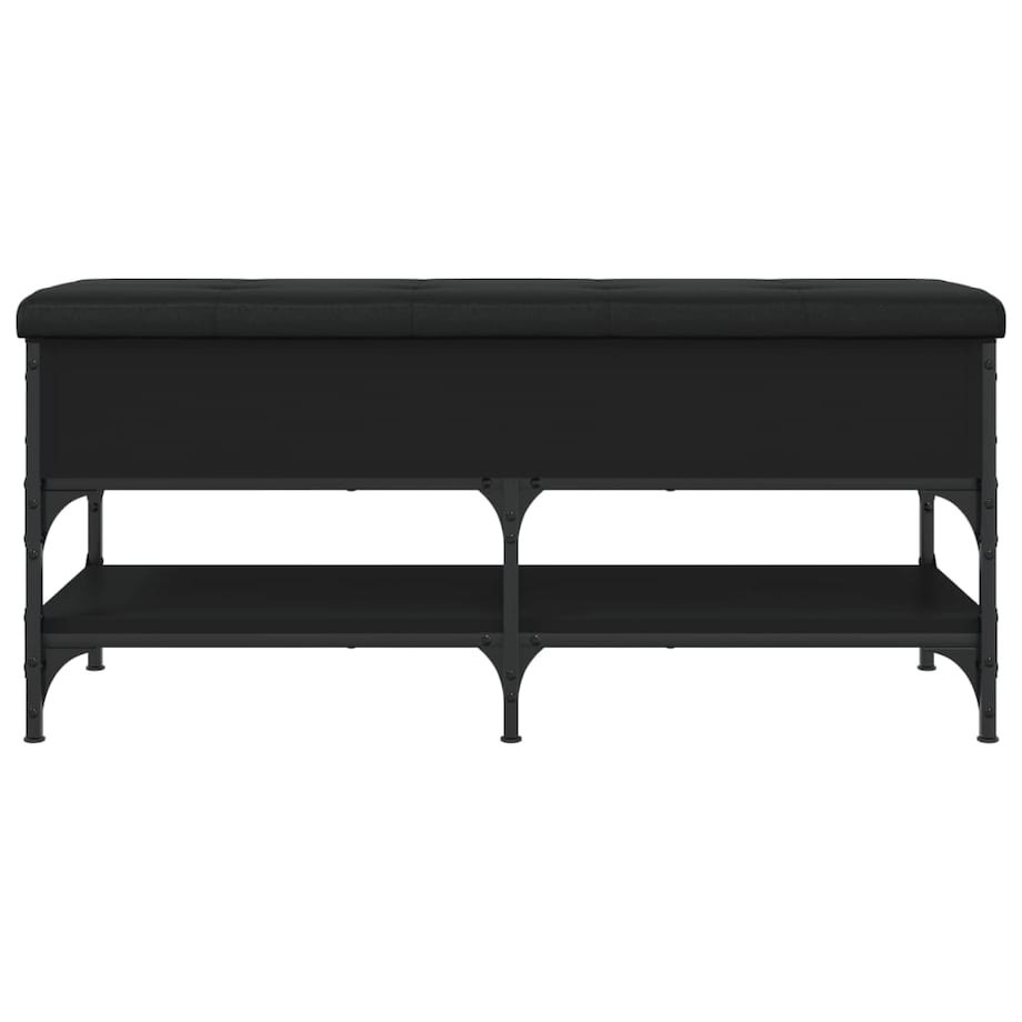 vidaXL Ławka na buty, czarna, 102x42x45 cm, materiał drewnopochodny