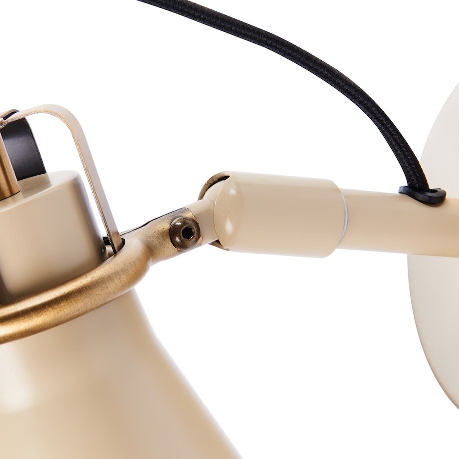 Zestaw 2 lamp ściennych MOYOLA Beżowy Metal Regulowana