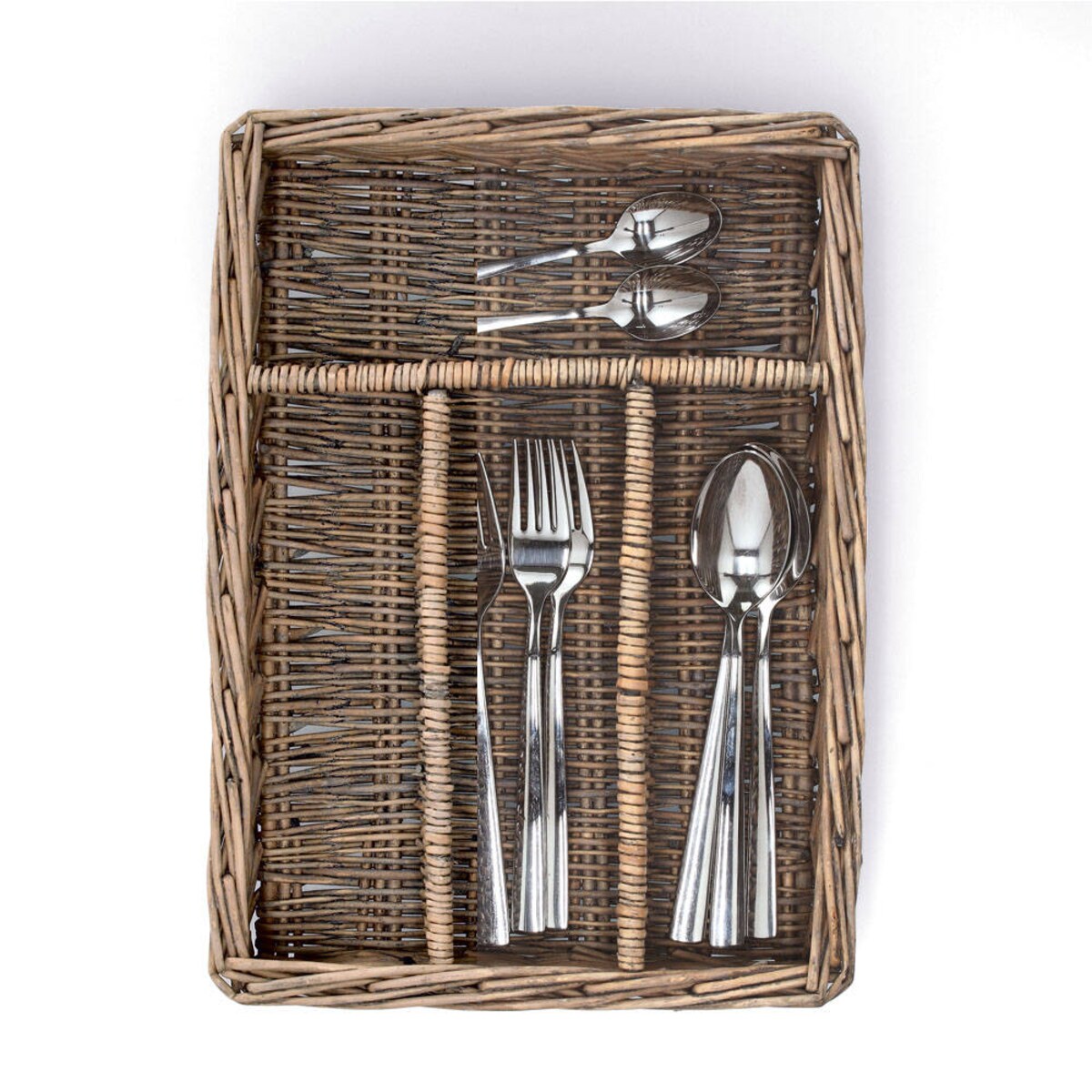Wiklinowy organizer na sztućce, 35 x 25 x 7 cm