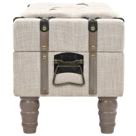 vidaXL Ławka ze schowkiem, lite drewno i stal, 111 x 34 x 37 cm