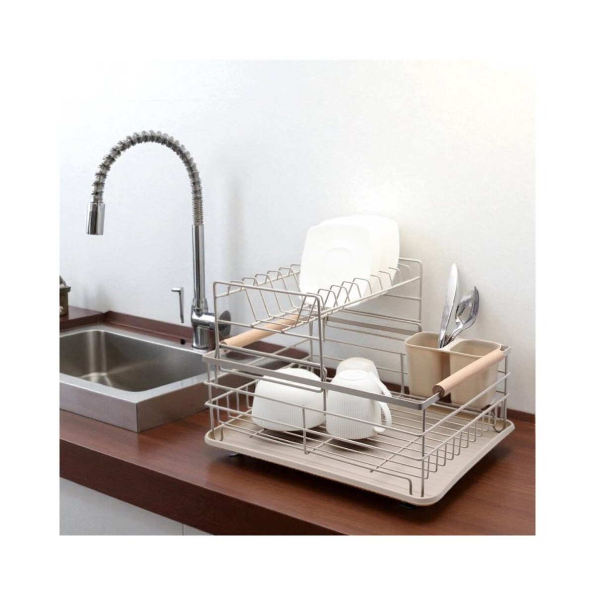 Brunbeste suszarka dwupoziomowa do naczyń z ociekaczem i tacą 63256