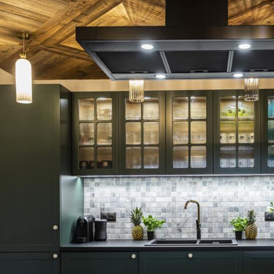 Wisząca lampa Piega LP-939/1P smoked podłużny dymiony zwis nad wyspę kuchenną