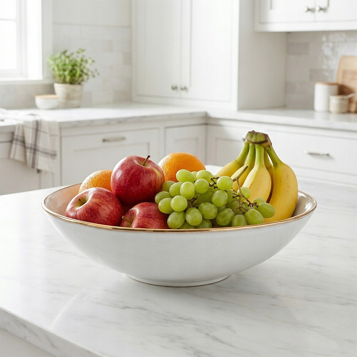 MISA MISKA NA OWOCE SAŁATKĘ PATERA 30cm CERAMICZNA BIAŁA OKRĄGŁA DO DOMU