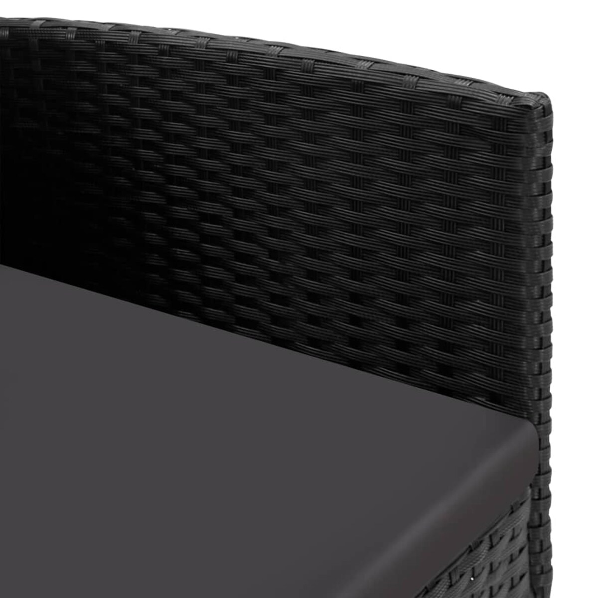 vidaXL 9-częściowy zestaw mebli ogrodowych, czarny, polirattan i stal