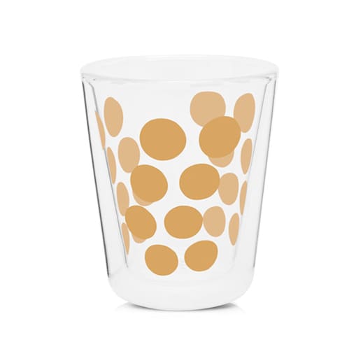Zestaw 2 szklanek z łyżeczkami złoty Dot Dot, 200 ml, Zak! Designs