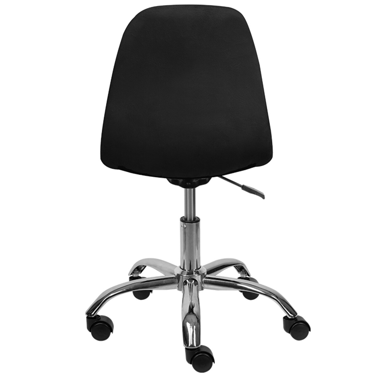 KRZESŁO BIUROWE FOTEL OBROTOWY REGULOWANY WELUROWY PIKOWANY DO BIURKA CZARNY