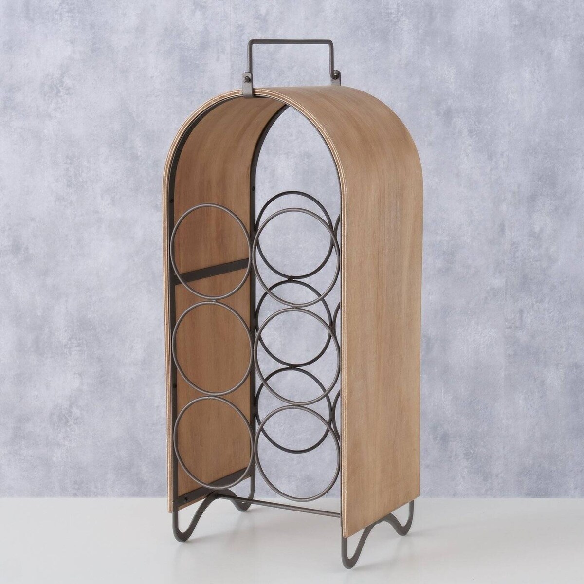 Stojak na wino loft CHIANTI, na 6 butelek, 50 cm