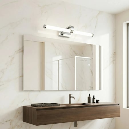 Kinkiet App1882-1W 60Cm Led Chrom, Aluminium, Tworzywo Sztuczne