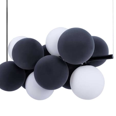 Lampa kulista wiesząca Vino ABR-GRAPPA-H-S Abruzzo balls czarne białe