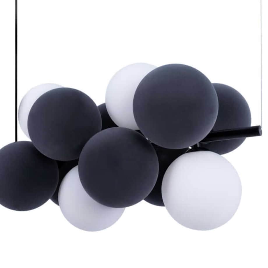 Lampa kulista wiesząca Vino ABR-GRAPPA-H-S Abruzzo balls czarne białe