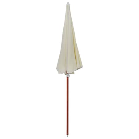 vidaXL Parasol ogrodowy na stalowym słupku, 240 cm, piaskowy