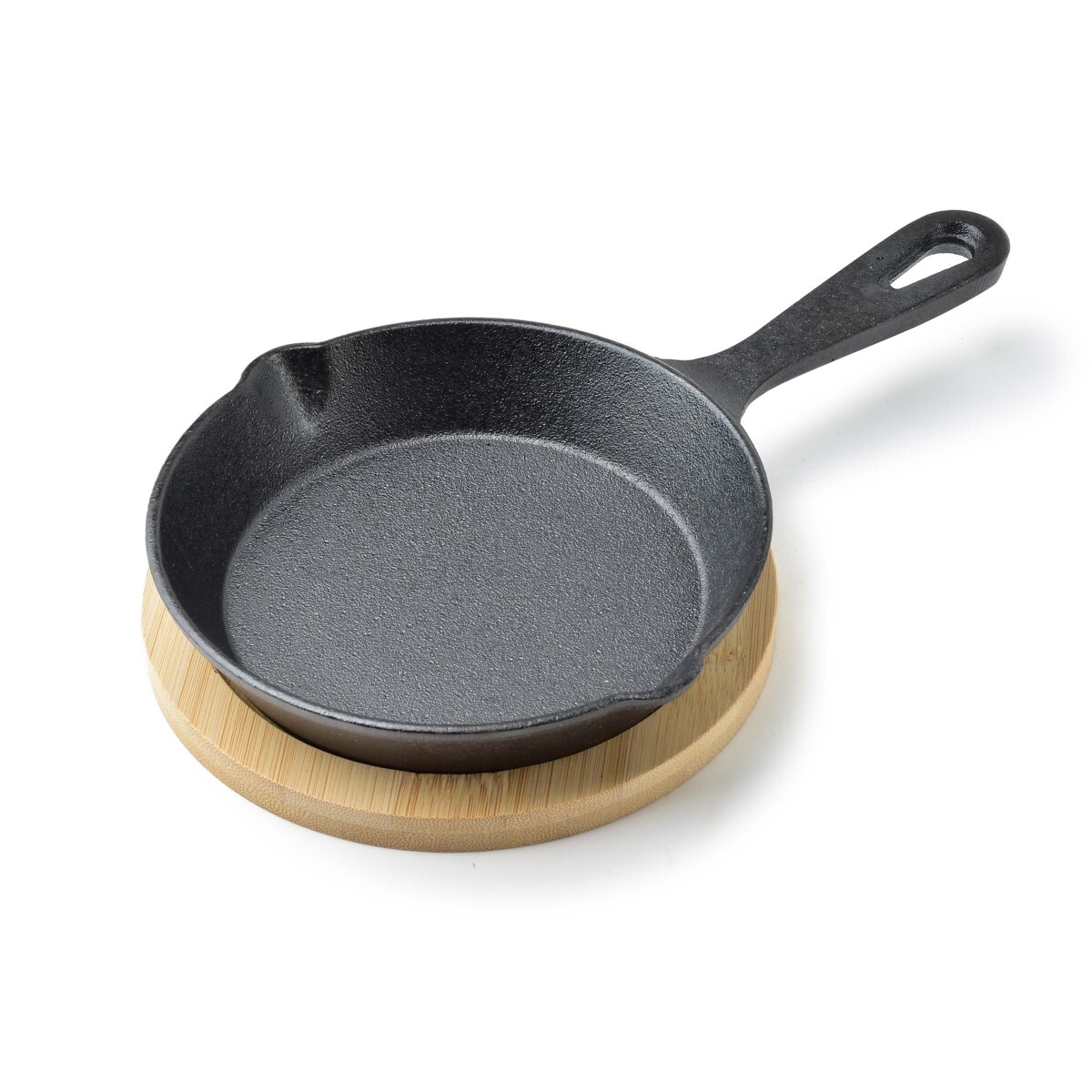 Mini patelnia żeliwna na desce LUXE