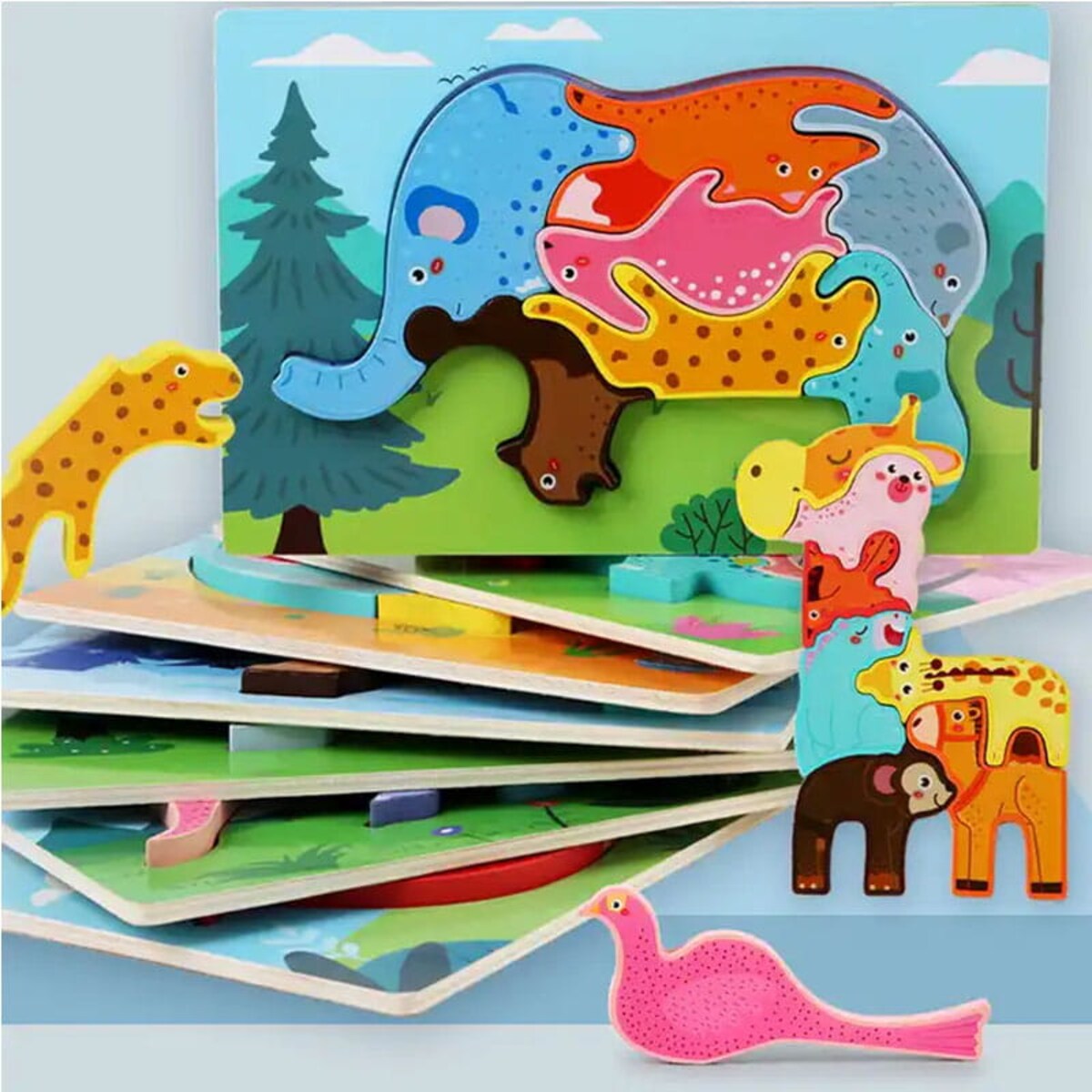 Puzzle drewniane - Delfin