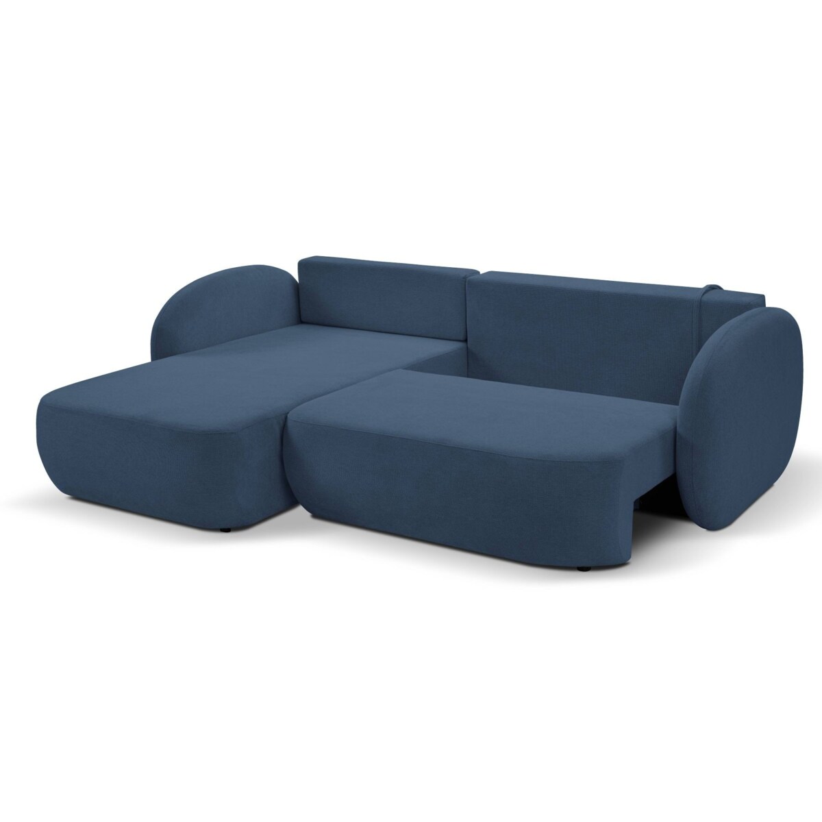 Nowoczesny narożnik rozkładany OLIVIO lewy - granatowy